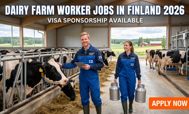 Dairy Farm Worker Jobs in Finland with Visa Sponsorship 2026 (€12–€18 Per Hour)