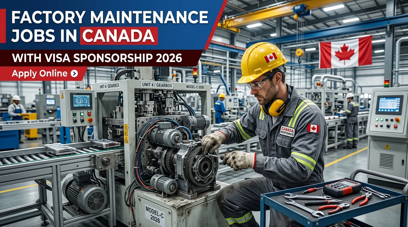 Factory Maintenance Jobs in Canada with Visa Sponsorship 2026 Apply Online