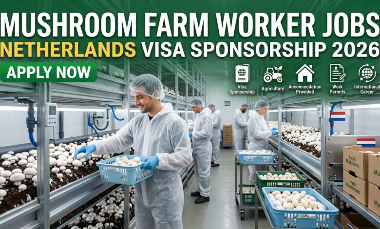 Mushroom Farm Worker Jobs in Netherlands with Visa Sponsorship 2026