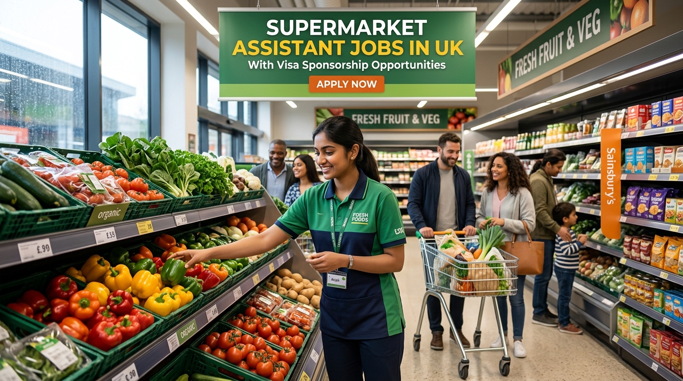 Supermarket Assistant Jobs in UK with Visa Sponsorship 2026