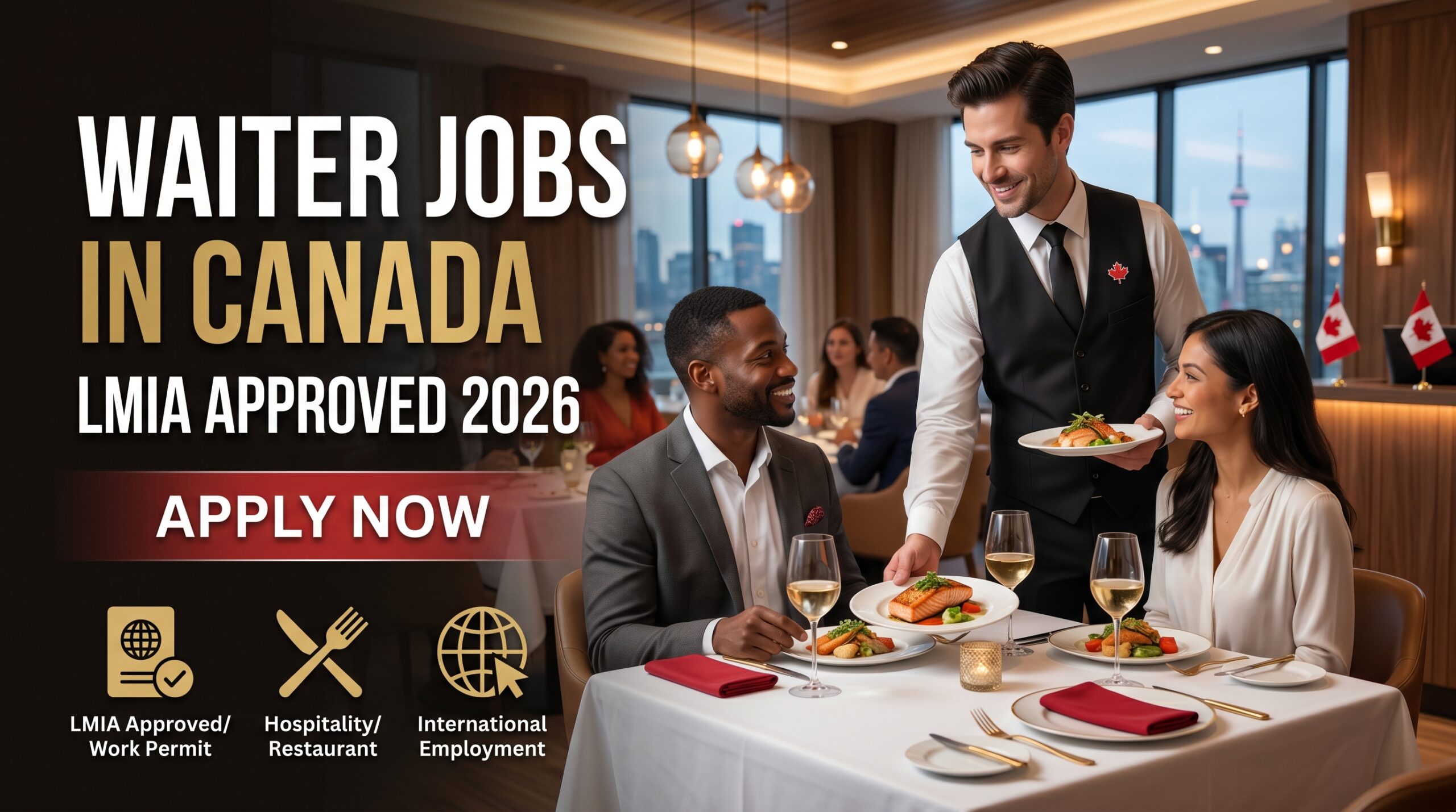Waiter Jobs in Canada with LMIA Approved 2026 Apply Online