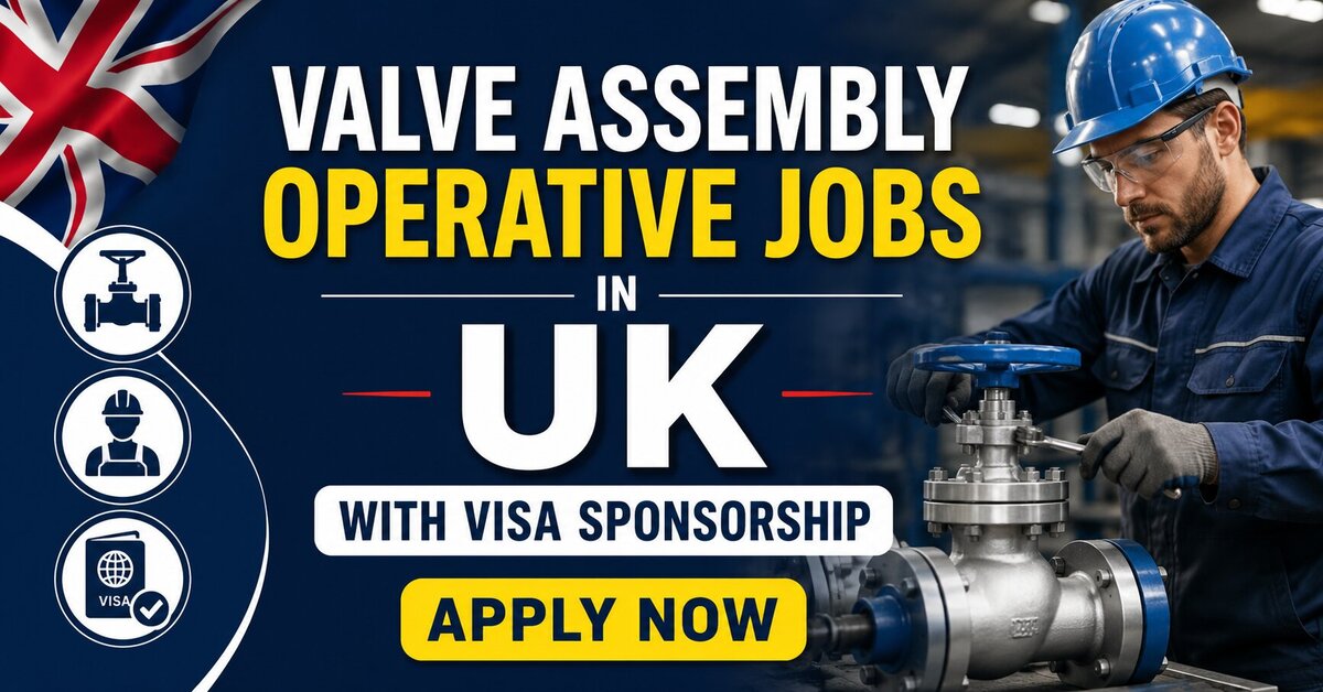 Valve Assembly Operative Jobs in UK with Visa Sponsorship