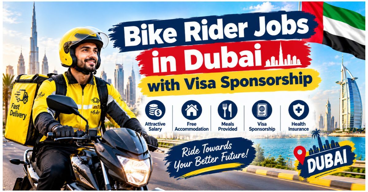 Bike Rider Jobs in Dubai with Visa Sponsorship