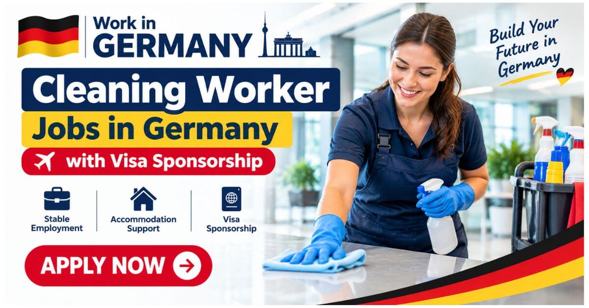 Cleaning Worker Jobs in Germany with Visa Sponsorship