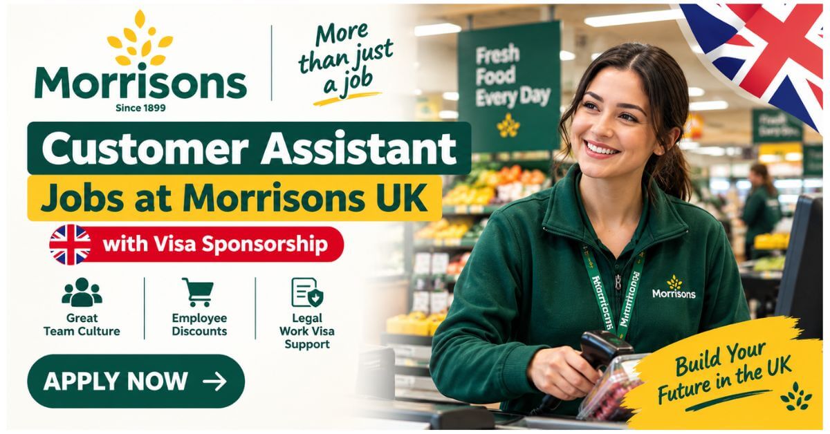 Customer Assistant Jobs at Morrisons UK with Visa Sponsorship