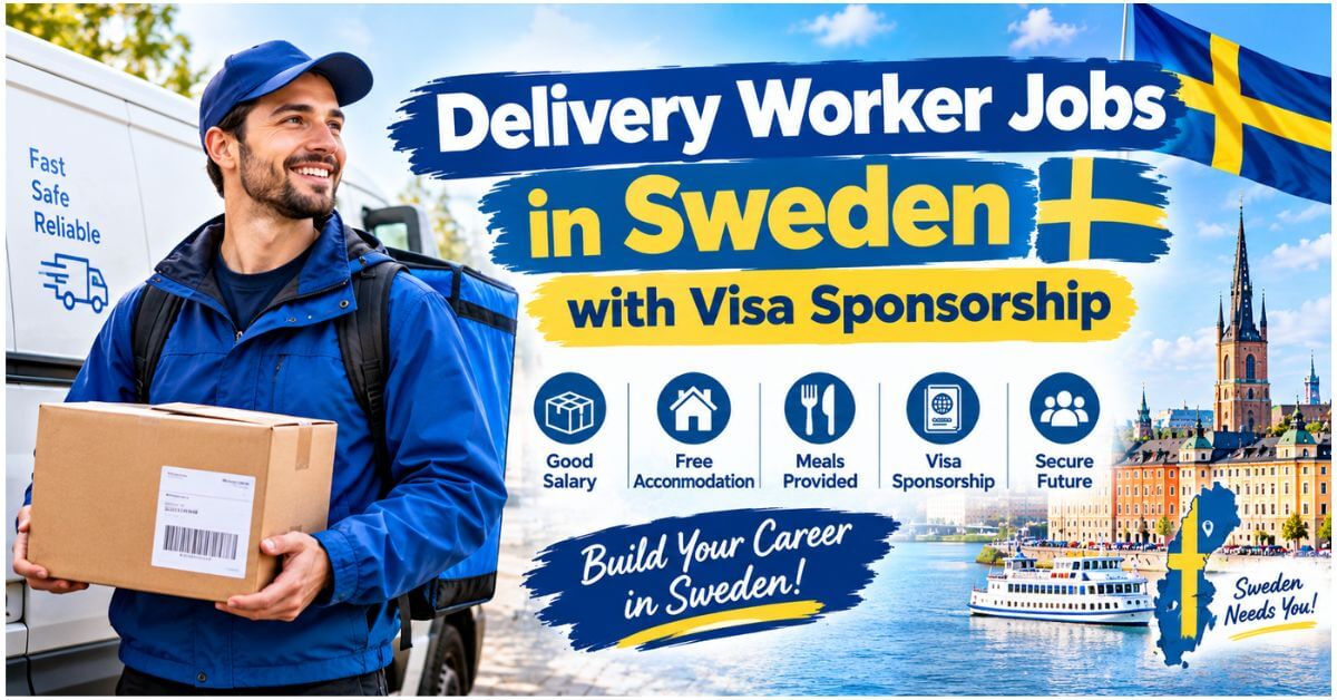 Delivery Worker Jobs in Sweden with Visa Sponsorship
