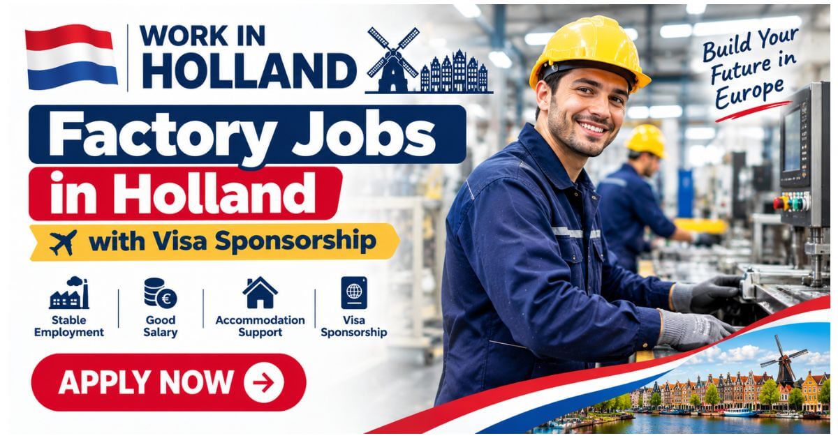Factory Jobs in Holland with Visa Sponsorship
