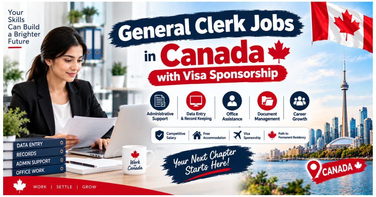 General Clerk Jobs in Canada with Visa Sponsorship