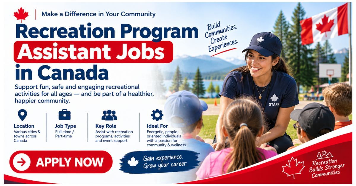 Recreation Program Assistant Jobs in Canada
