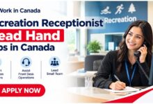Recreation Receptionist Lead Hand Jobs in Canada