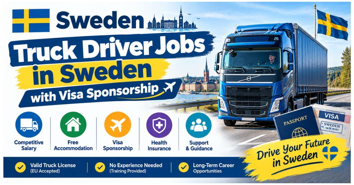 Truck Driver Jobs in Sweden with Visa Sponsorship