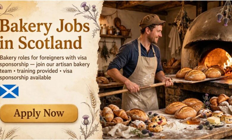 Bakery Jobs in Scotland for Foreigners with Visa Sponsorship