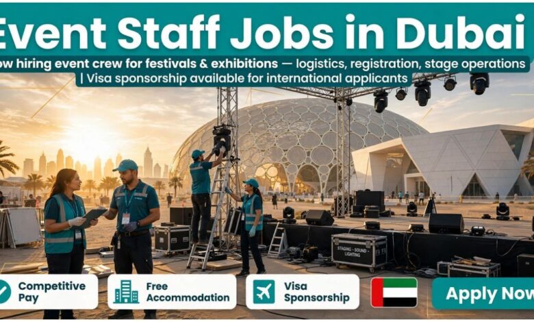 Event Staff Jobs in Dubai with Visa Sponsorship