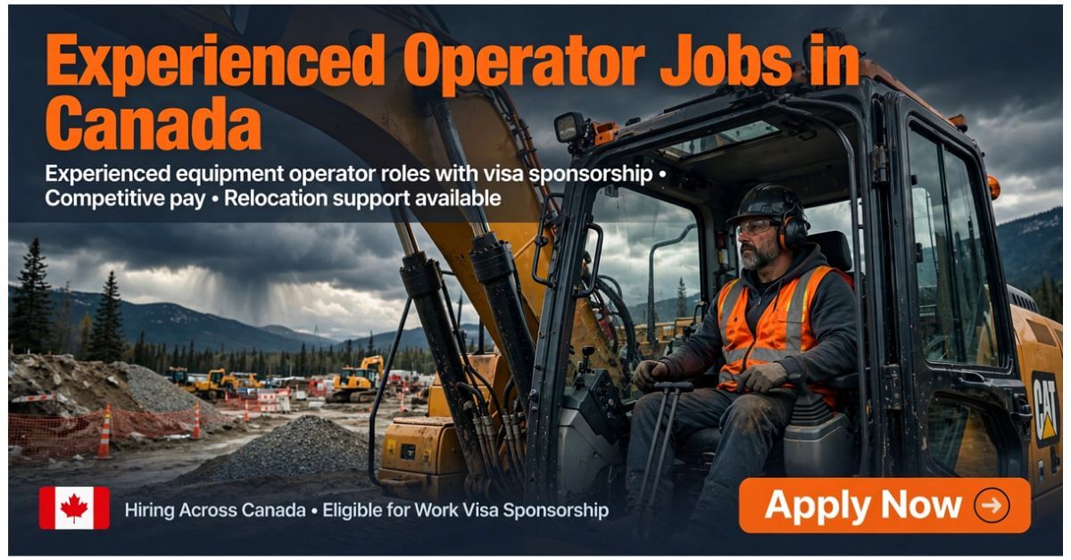 Experienced Operator Jobs in Canada with Visa Sponsorship