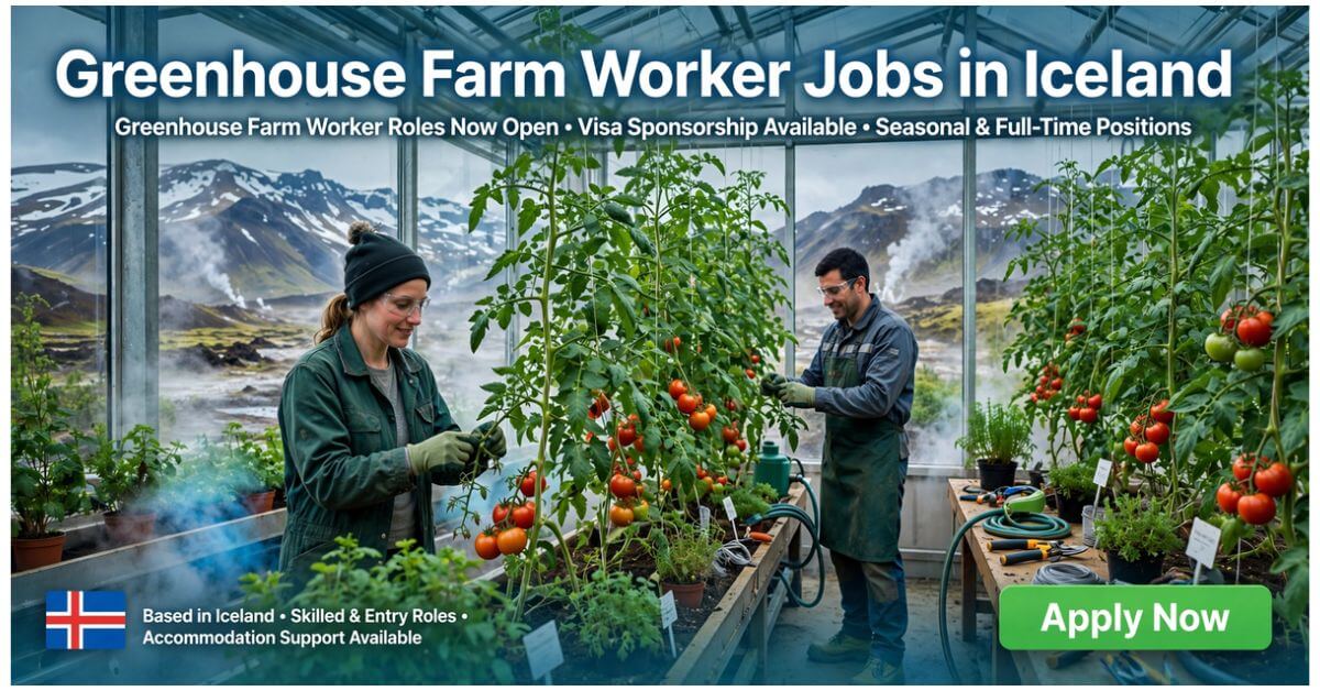 Greenhouse Farm Worker Jobs in Iceland with Visa Sponsorship