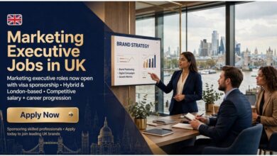 Marketing Executive Jobs in UK with Visa Sponsorship